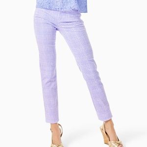 NWT Lily Pulitzer Women’s South Ocean High Rise Skinny Pant- Light Lilac Verbena